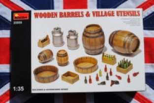 Mini Art 35550 WOODEN BARRELS & VILLAGE UTENSILS