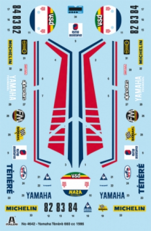 Italeri 4642 YAMAHA TÉNÉRÉ 660cc Paris/Dakar 1986